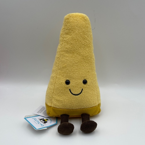 BNWT RARE Jellycat AMUSEABLES PARMESAN CHEESE Soft Plush food super cute yellow - Picture 1 of 6